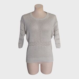 Wilfred Open Knit Half Sleeve Sweater